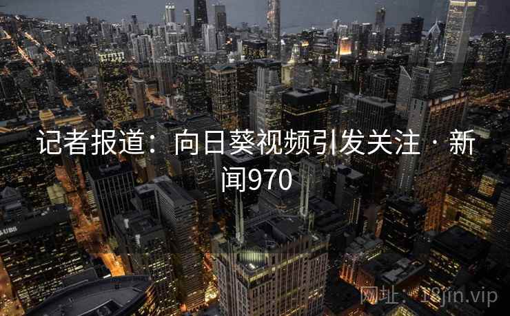 记者报道：向日葵视频引发关注 · 新闻970