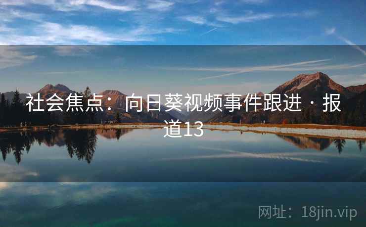 社会焦点：向日葵视频事件跟进 · 报道13