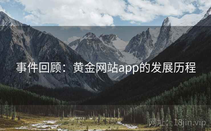 事件回顾:黄金网站app的发展历程